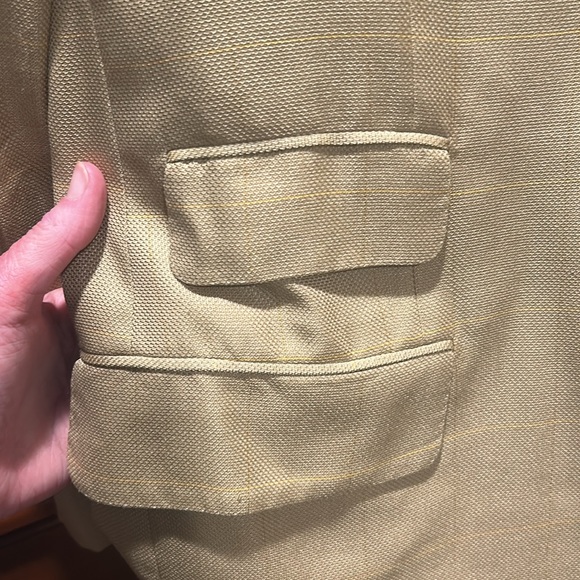 Harrison Blake Tan Wool & Silk Blazer - Picture 2 of 9